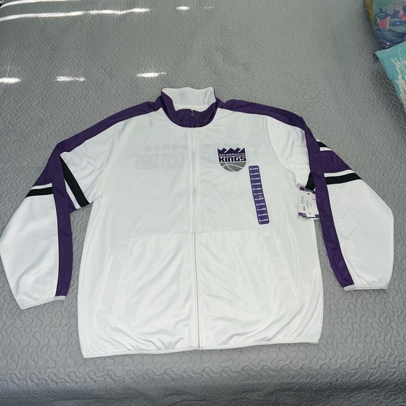 NBA Sacramento kings basketball track jacket zip up sweater coat men’s XXL 2X - Picture 6 of 9